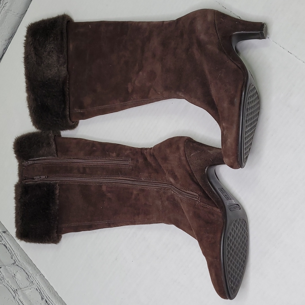 Aerosols faux fur suede booties